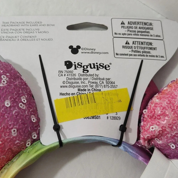Disguise Minnie Mouse Headband Mouse Ears Halloween Girls Sequins Dress Up NEW - Picture 4 of 7